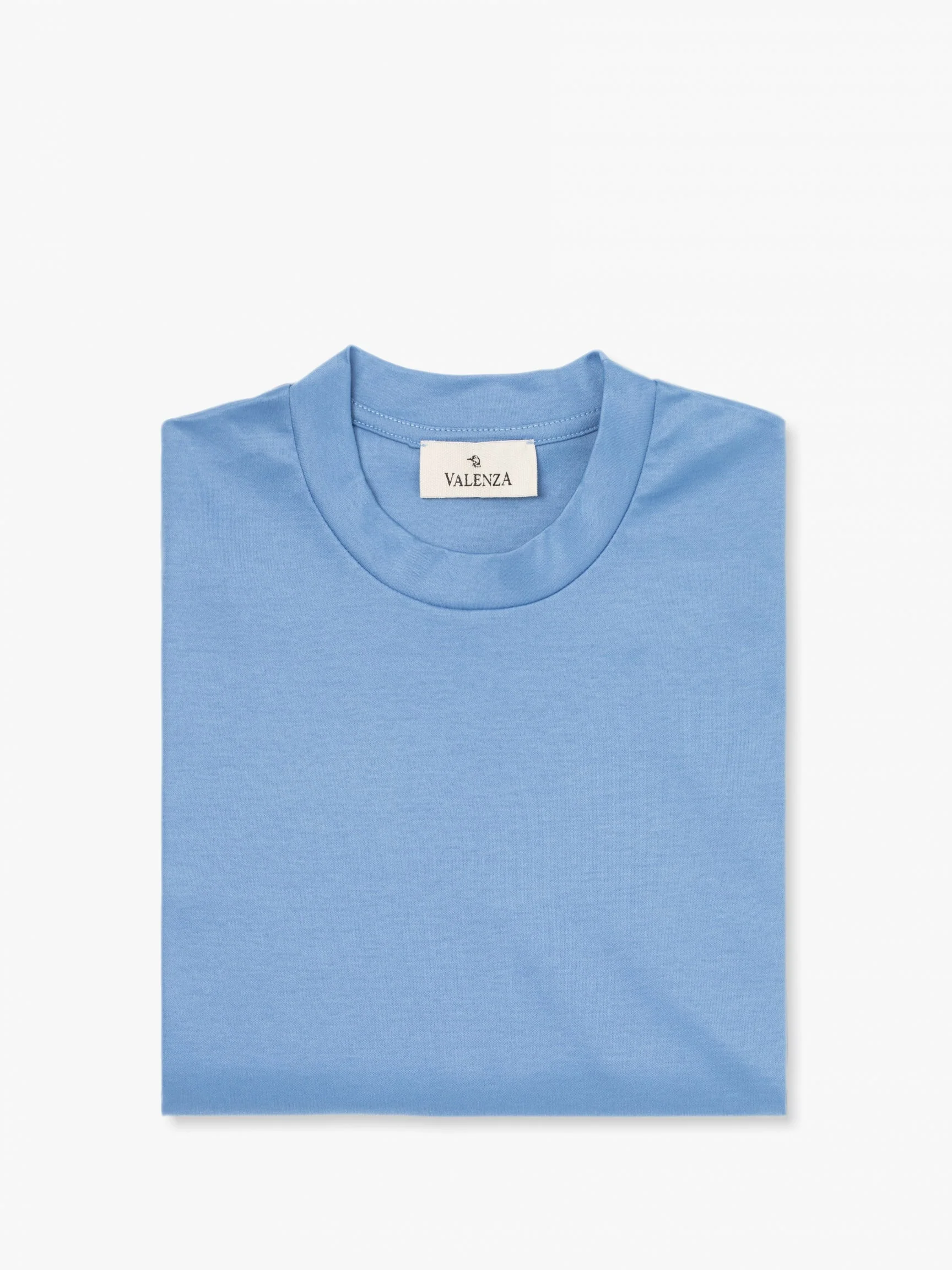 VALENZA - INTERLOCK SUPIMA T-SHIRT MID BLUE