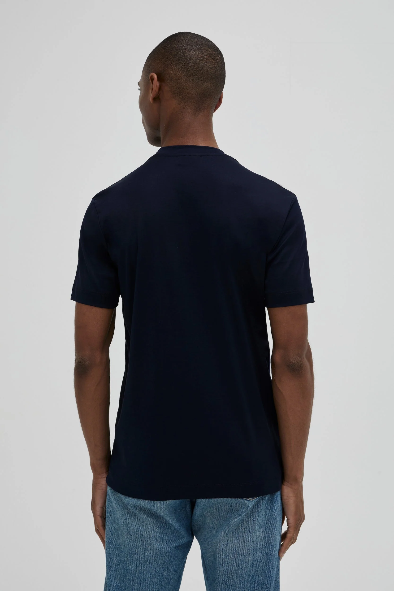 VALENZA - INTERLOCK SUPIMA T-SHIRT NAVY - Image 3