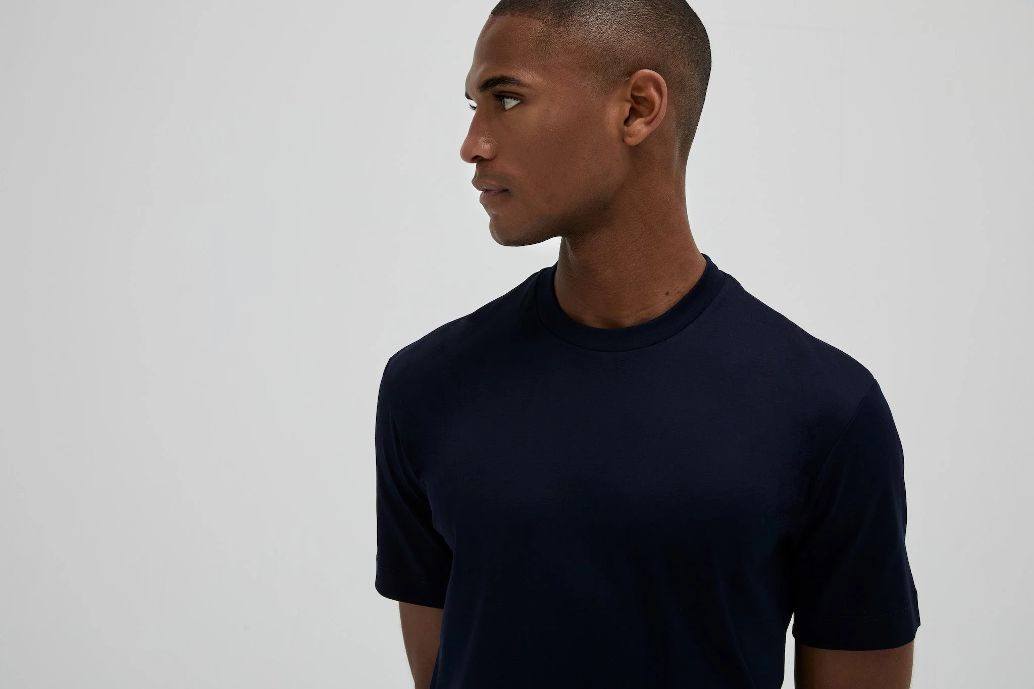 VALENZA - INTERLOCK SUPIMA T-SHIRT NAVY - Image 5