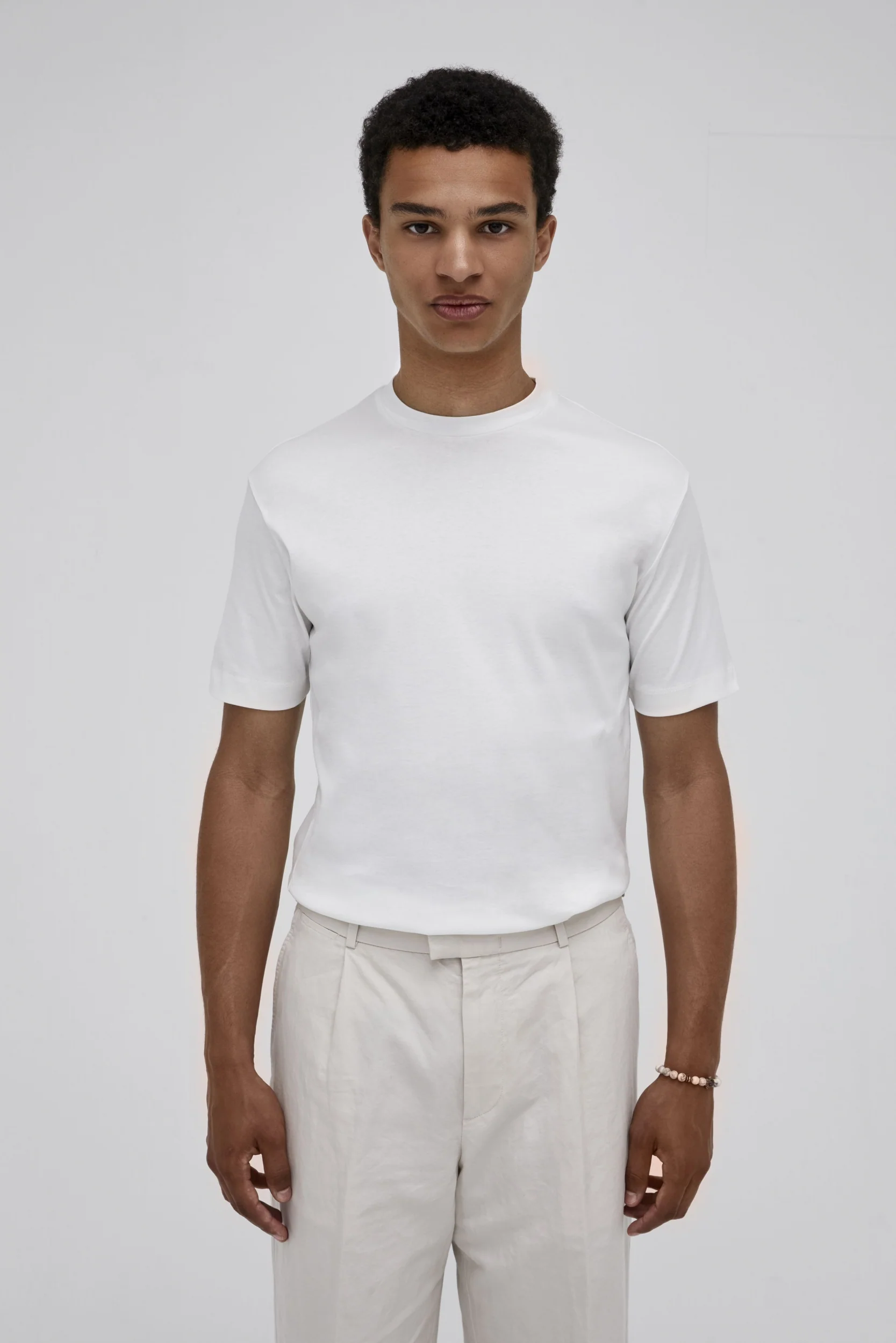 VALENZA - INTERLOCK SUPIMA T-SHIRT OFF WHITE - Image 2