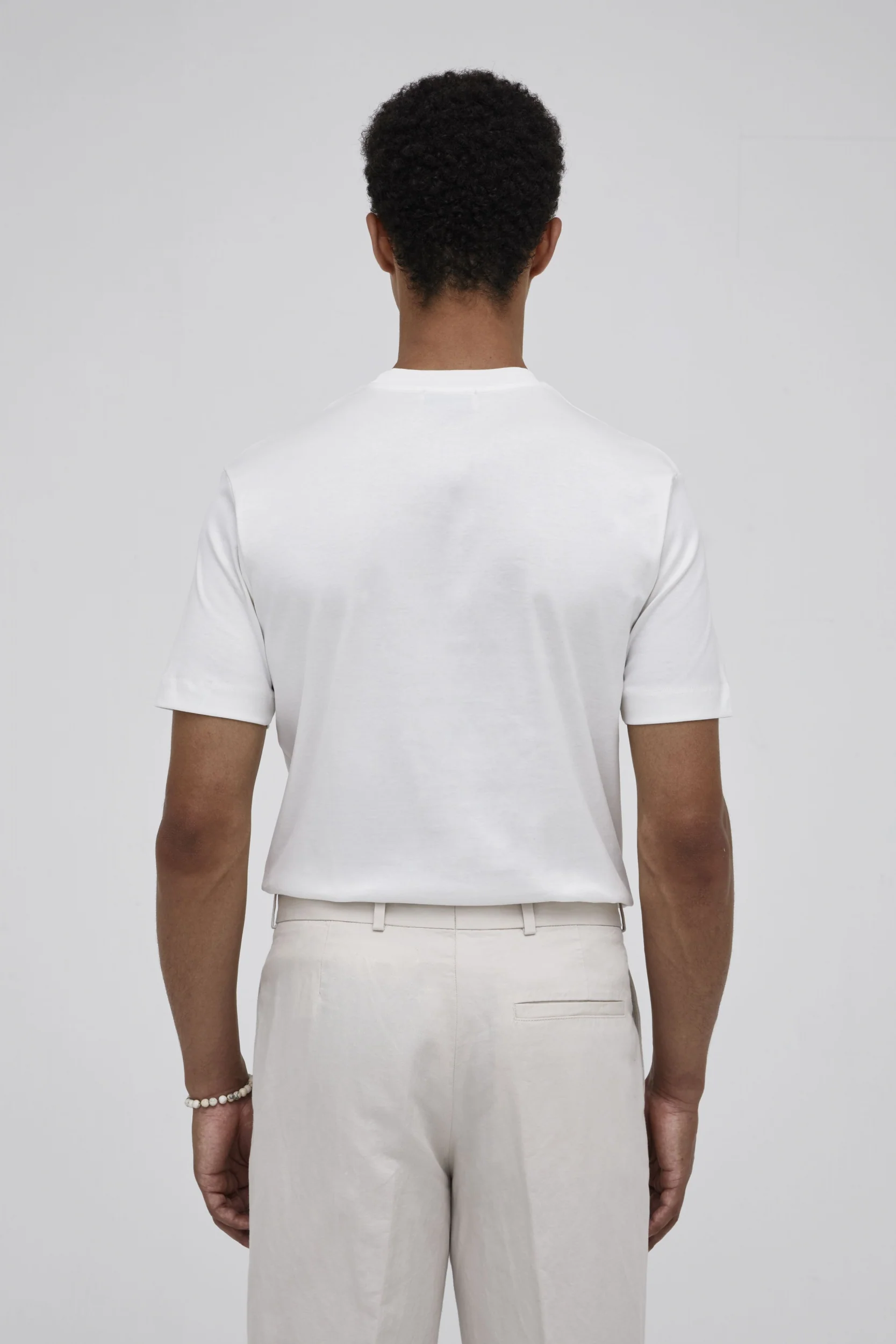 VALENZA - INTERLOCK SUPIMA T-SHIRT OFF WHITE - Image 3