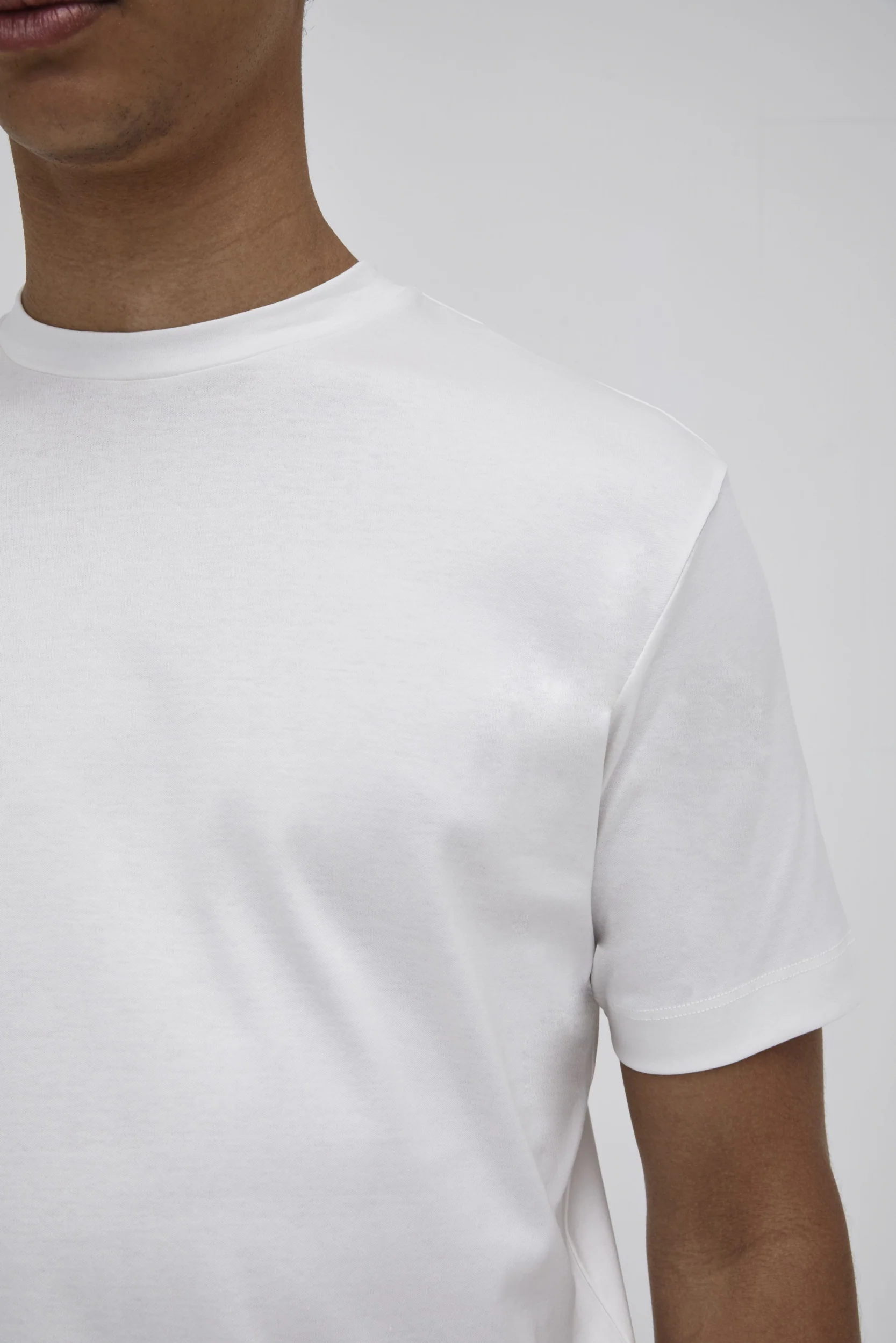 VALENZA - INTERLOCK SUPIMA T-SHIRT OFF WHITE - Image 4