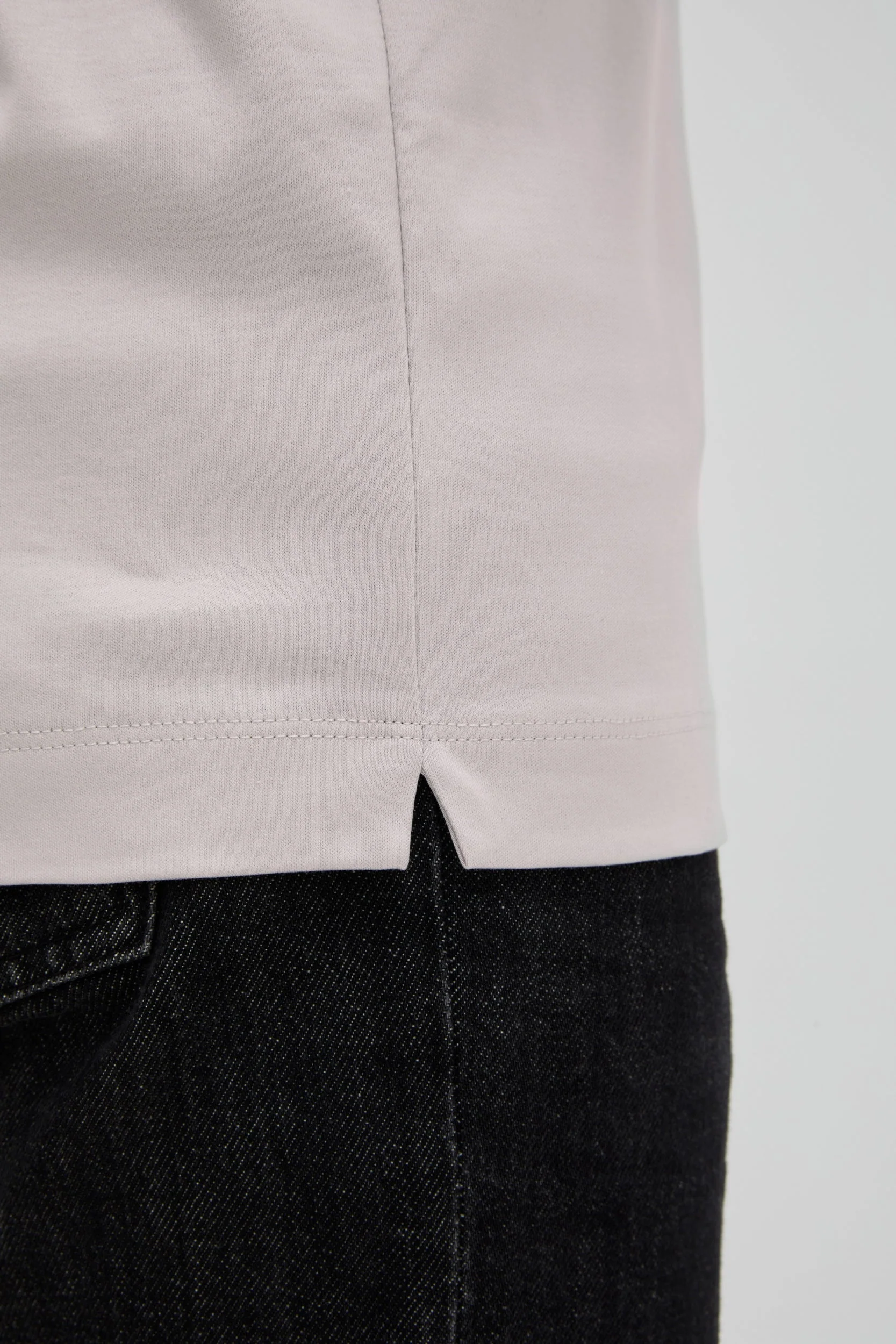 VALENZA - INTERLOCK SUPIMA T-SHIRT PEARL GREY - Image 4