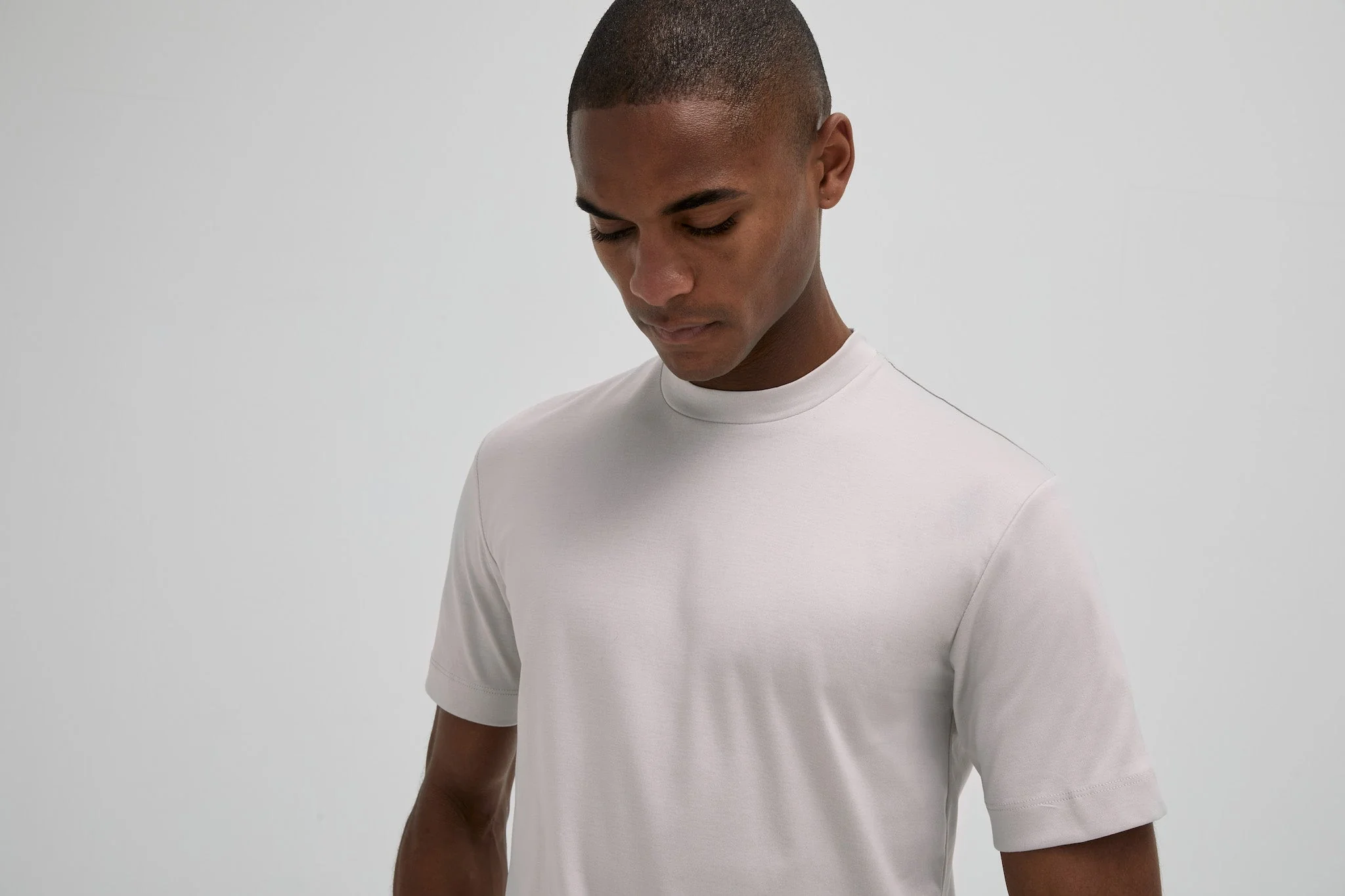 VALENZA - INTERLOCK SUPIMA T-SHIRT PEARL GREY - Image 5