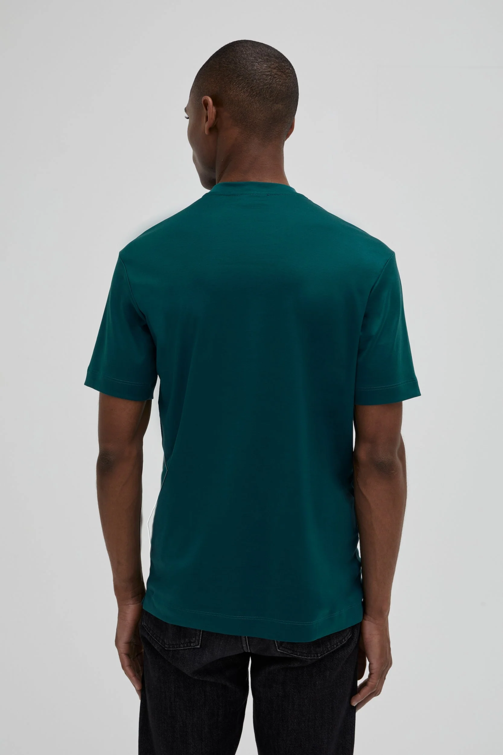 VALENZA - INTERLOCK SUPIMA T-SHIRT PETROL - Image 3