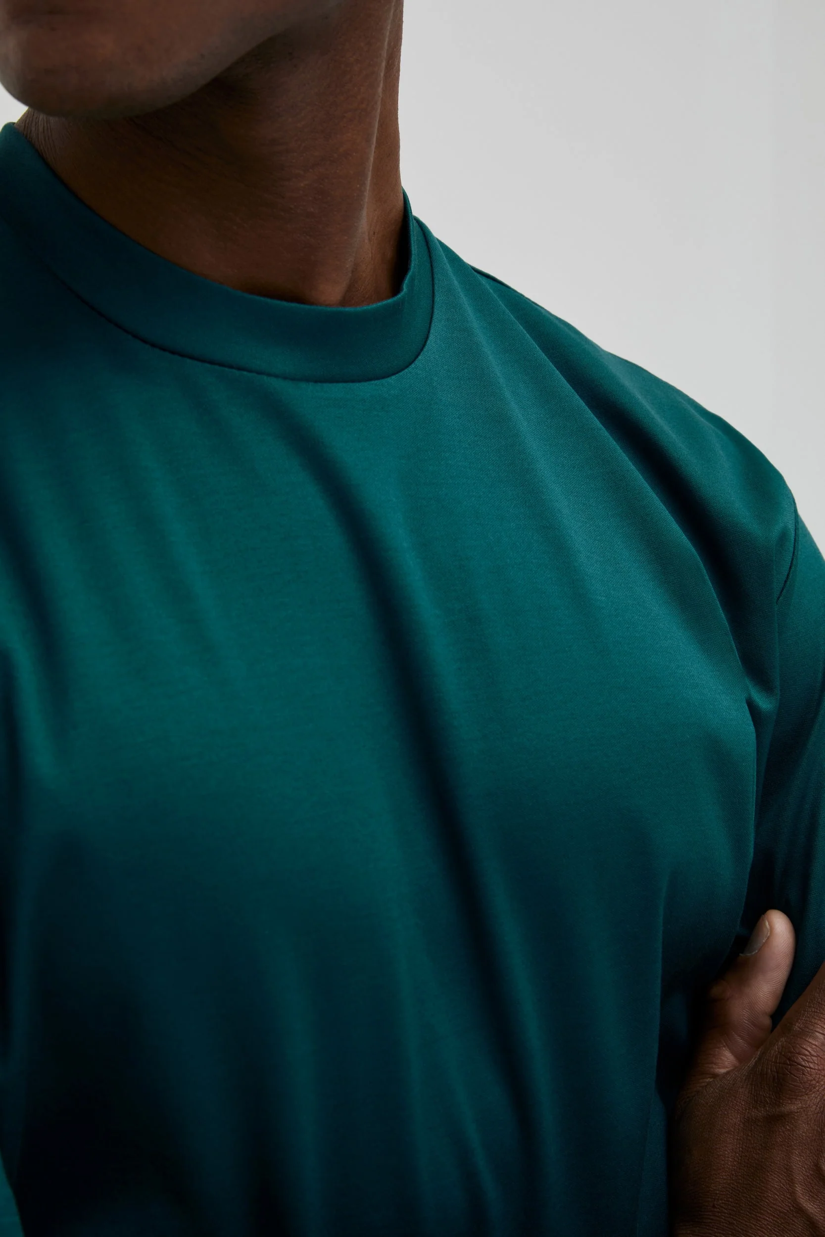 VALENZA - INTERLOCK SUPIMA T-SHIRT PETROL - Image 6