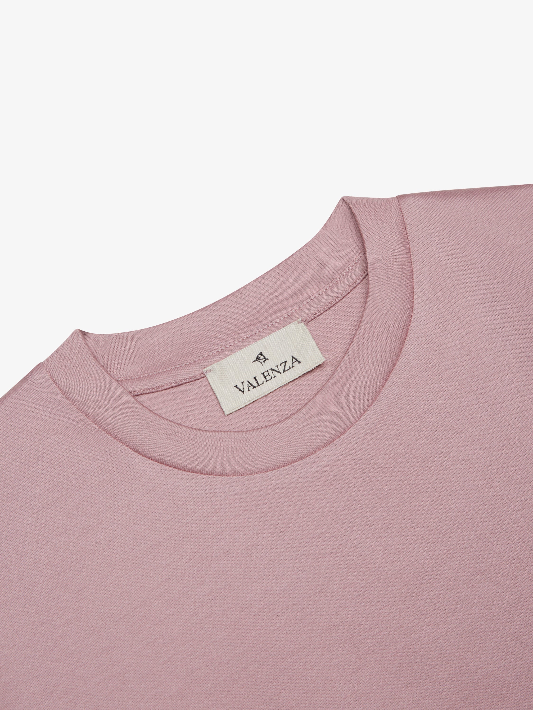 VALENZA - INTERLOCK SUPIMA T-SHIRT DUSTY PINK - Image 3