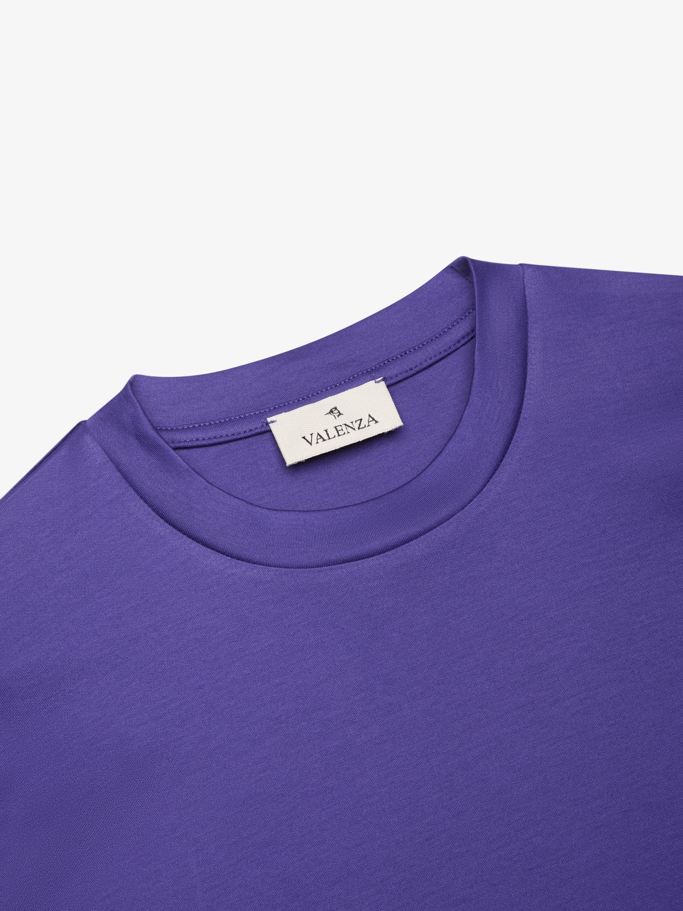 VALENZA - INTERLOCK SUPIMA T-SHIRT  - PURPLE - Image 3