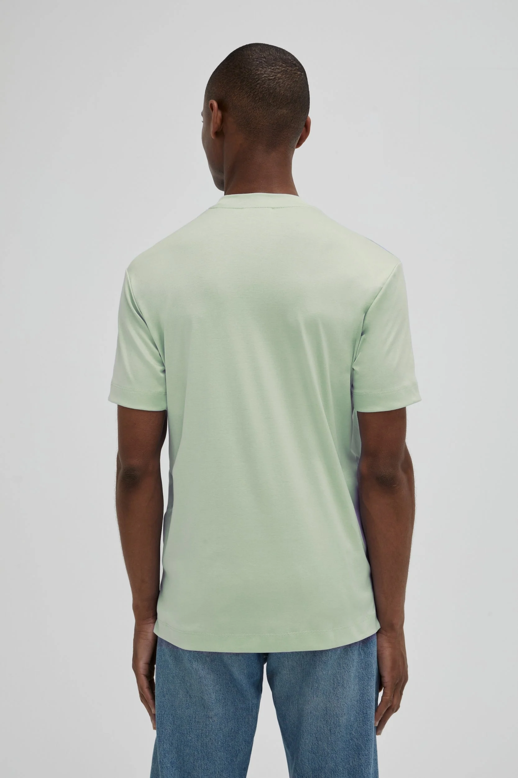 VALENZA - INTERLOCK SUPIMA T-SHIRT VENICE GREEN - Image 3