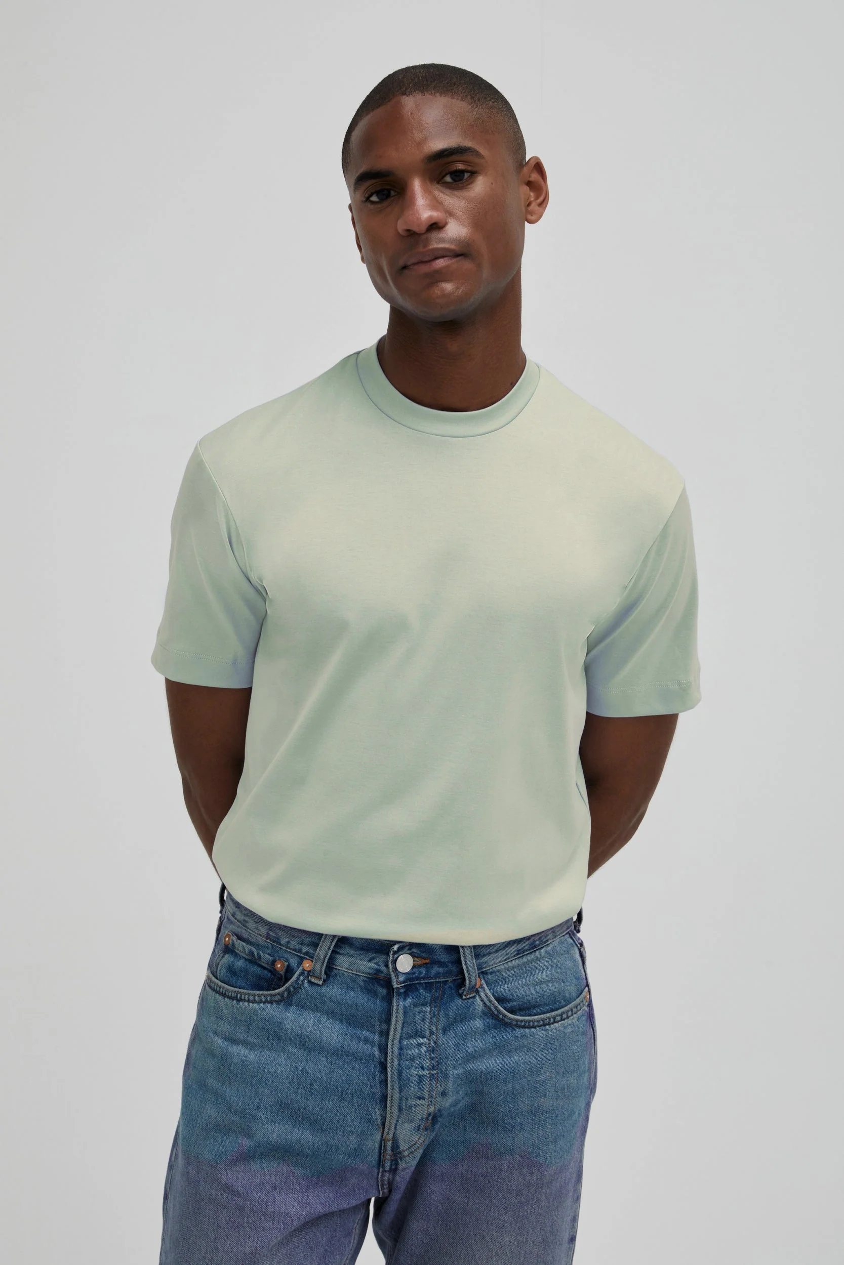 VALENZA - INTERLOCK SUPIMA T-SHIRT VENICE GREEN - Image 4