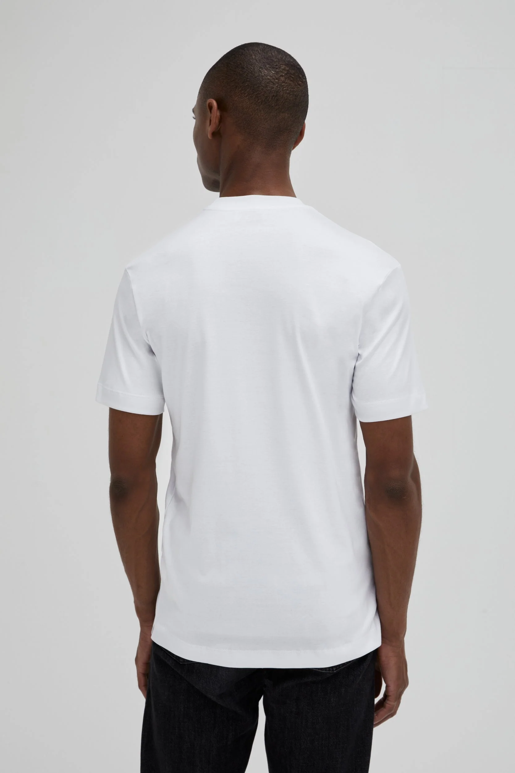 VALENZA - INTERLOCK SUPIMA T-SHIRT WHITE - Image 3