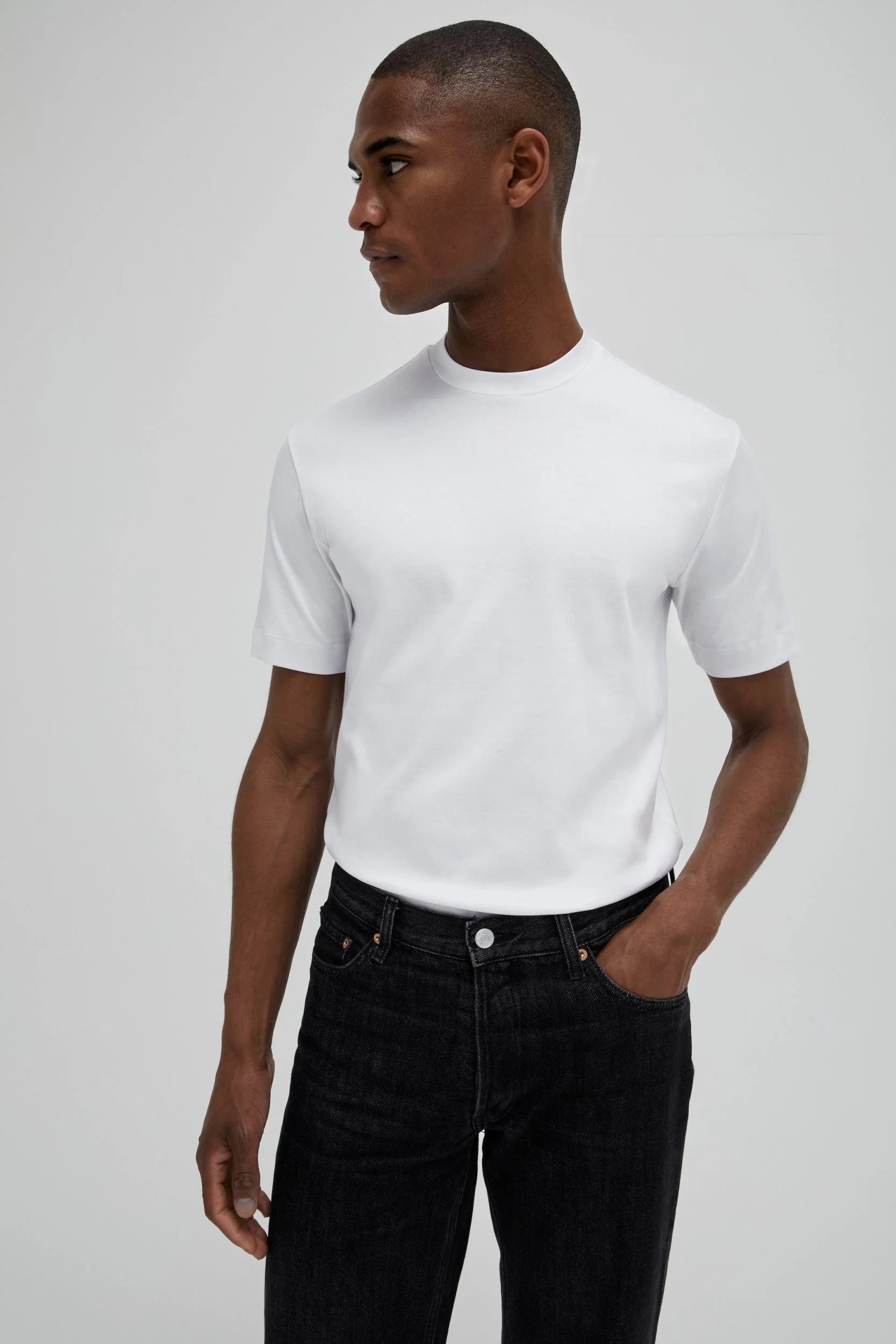 VALENZA - INTERLOCK SUPIMA T-SHIRT WHITE - Image 4