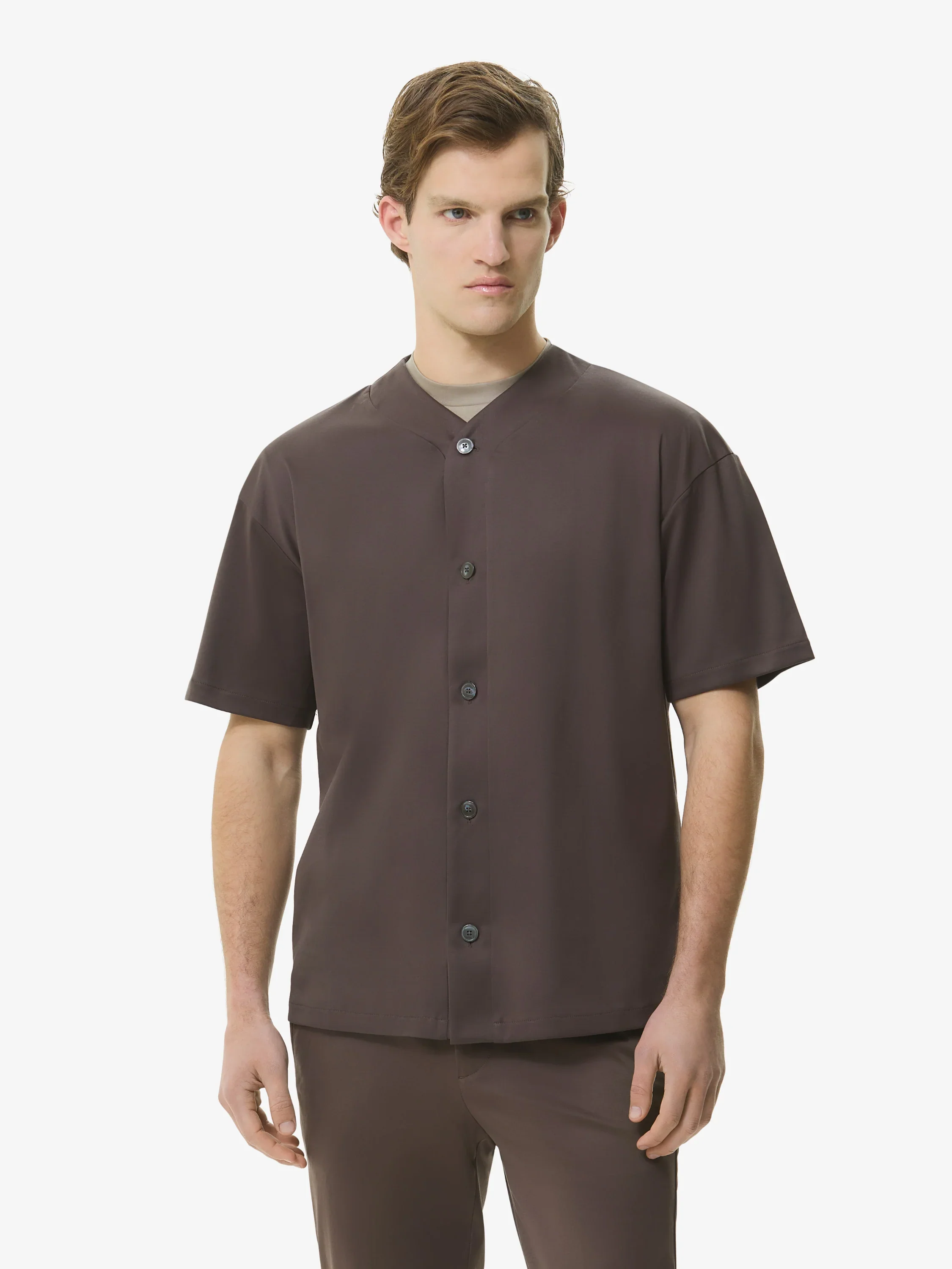 VALENZA - SUPIMA BASEBALL SHIRT S/S - ASPHALT - Image 4