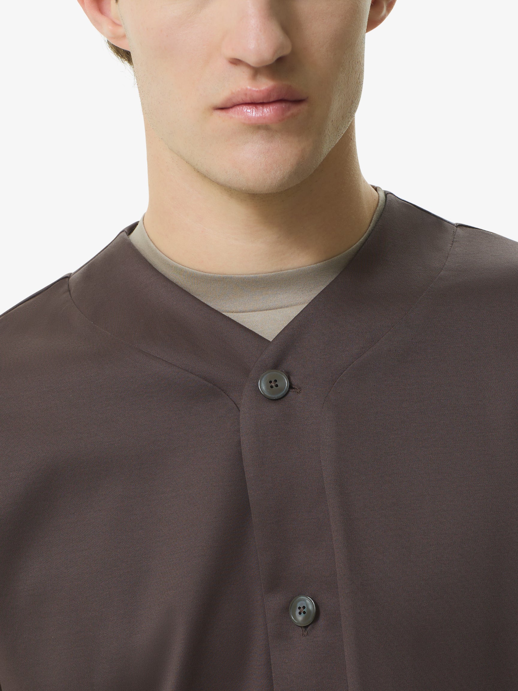 VALENZA - SUPIMA BASEBALL SHIRT S/S - ASPHALT - Image 6