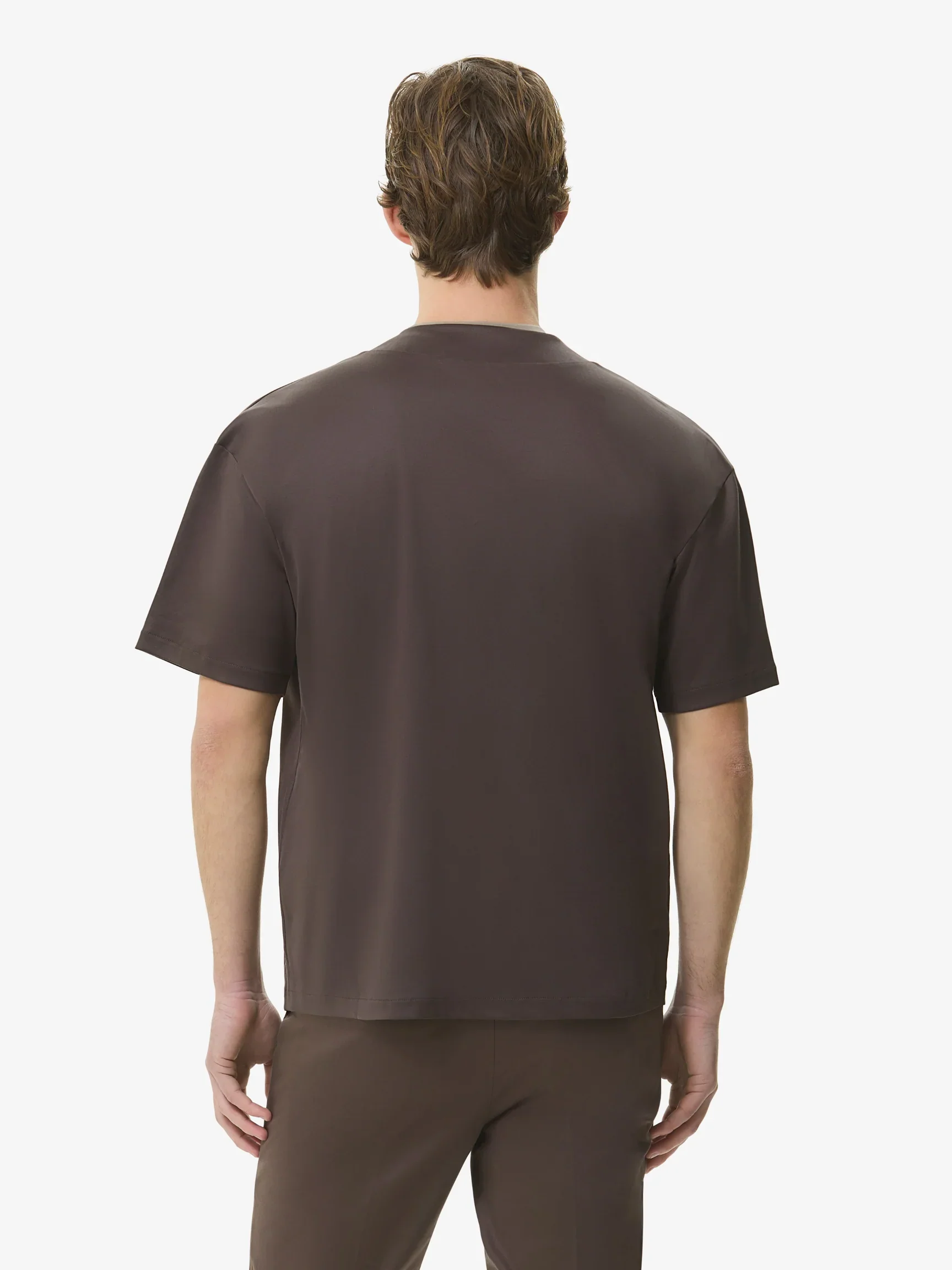 VALENZA - SUPIMA BASEBALL SHIRT S/S - EBONY BROWN - Image 5
