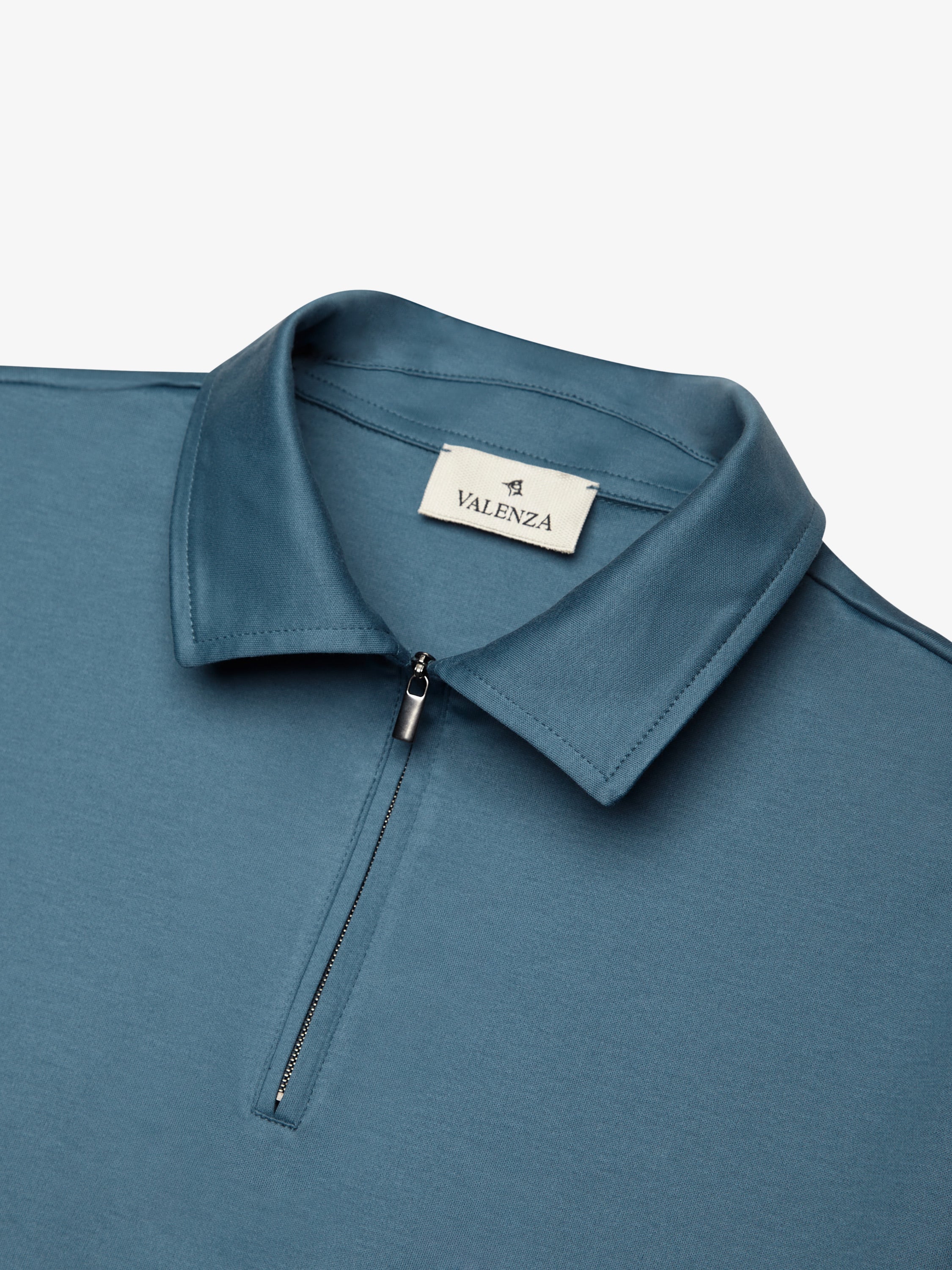 VALENZA - SUPIMA POLO ZIP COLLAR S/S - MONSOON - Image 3