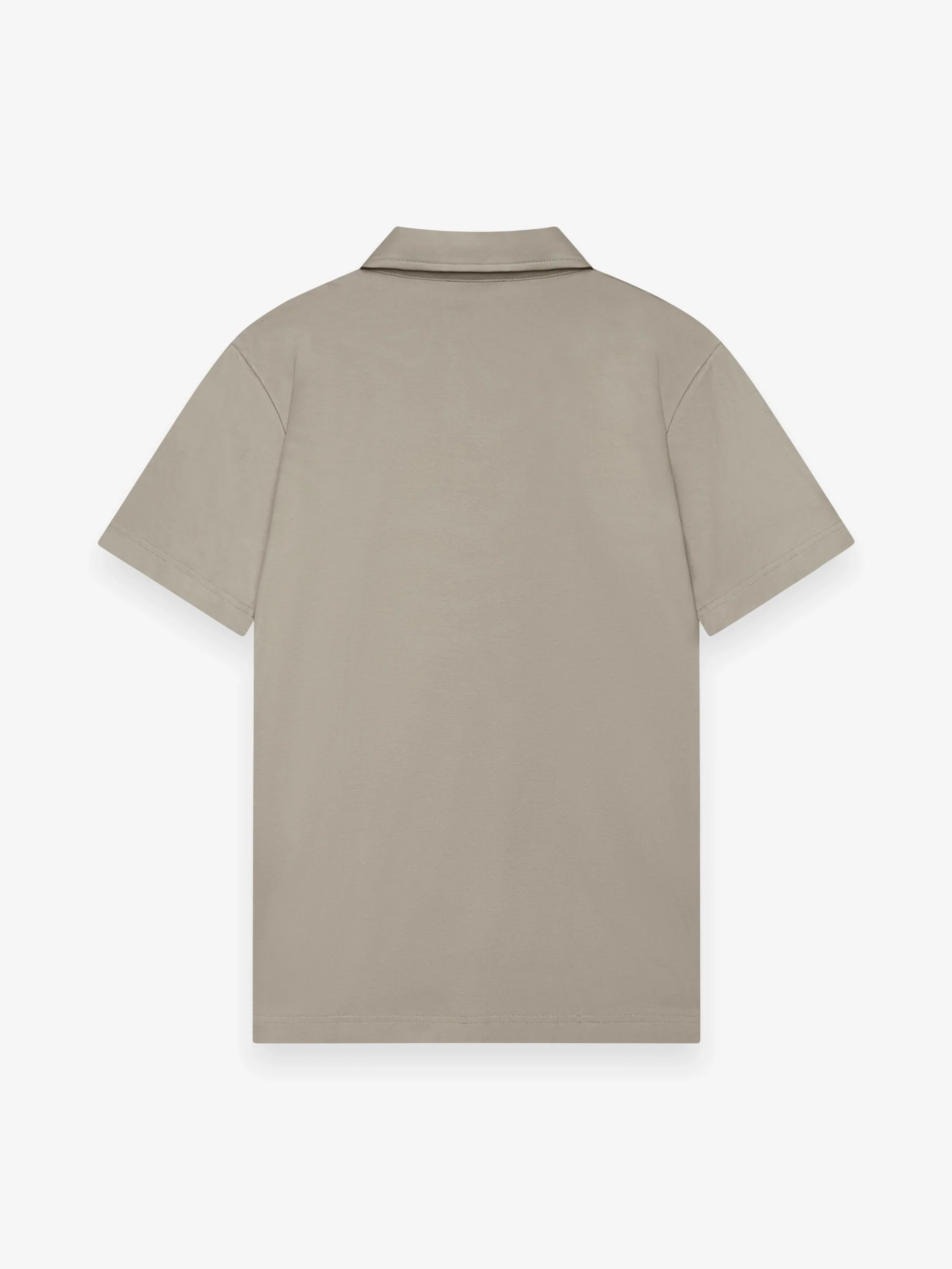 VALENZA - SUPIMA POLO ZIP COLLAR S/S - LEAD GREY - Image 2