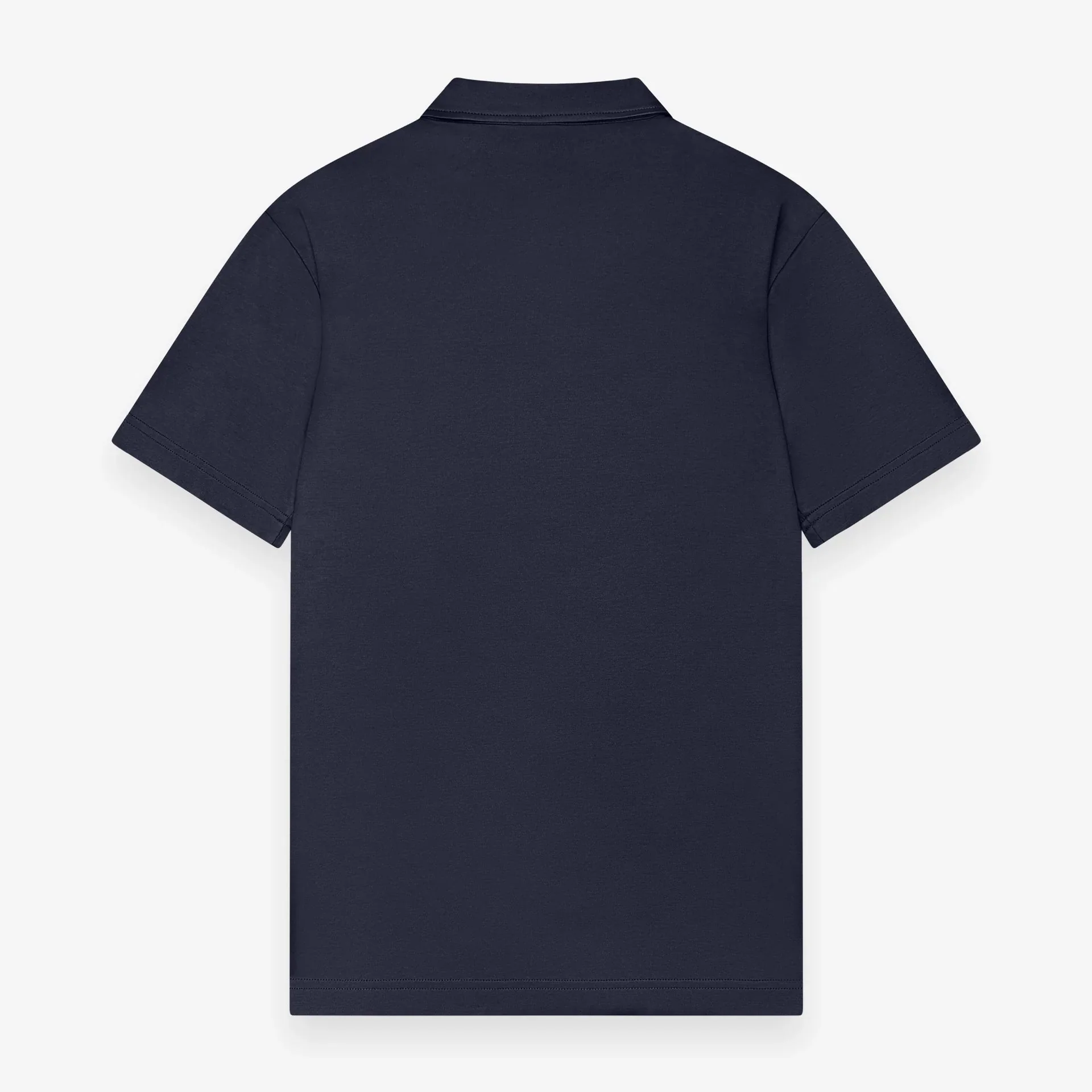 VALENZA - SUPIMA POLO ZIP COLLAR S/S - NAVY - Image 2