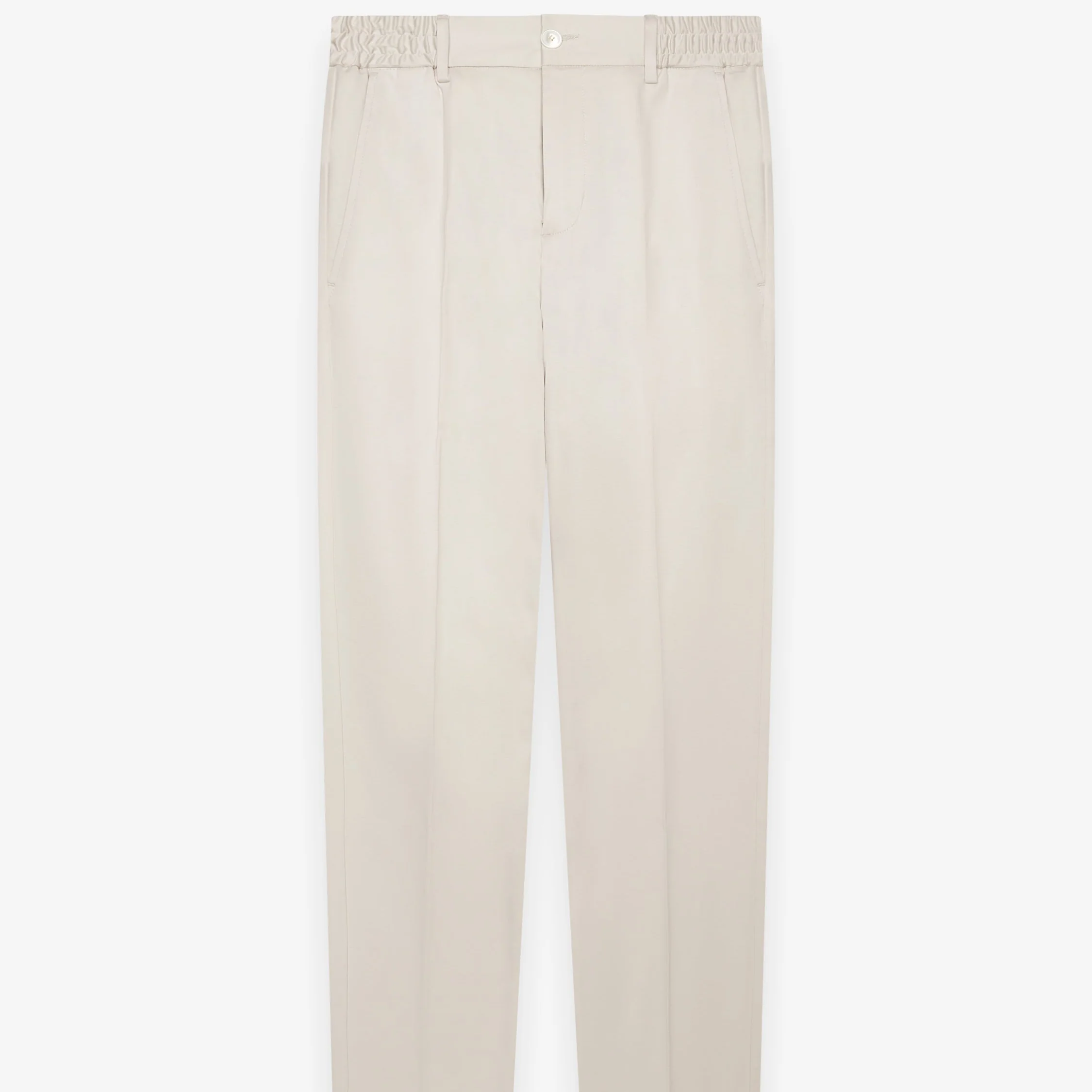 VALENZA - SUPIMA TAPERED TROUSER - PEARL GREY