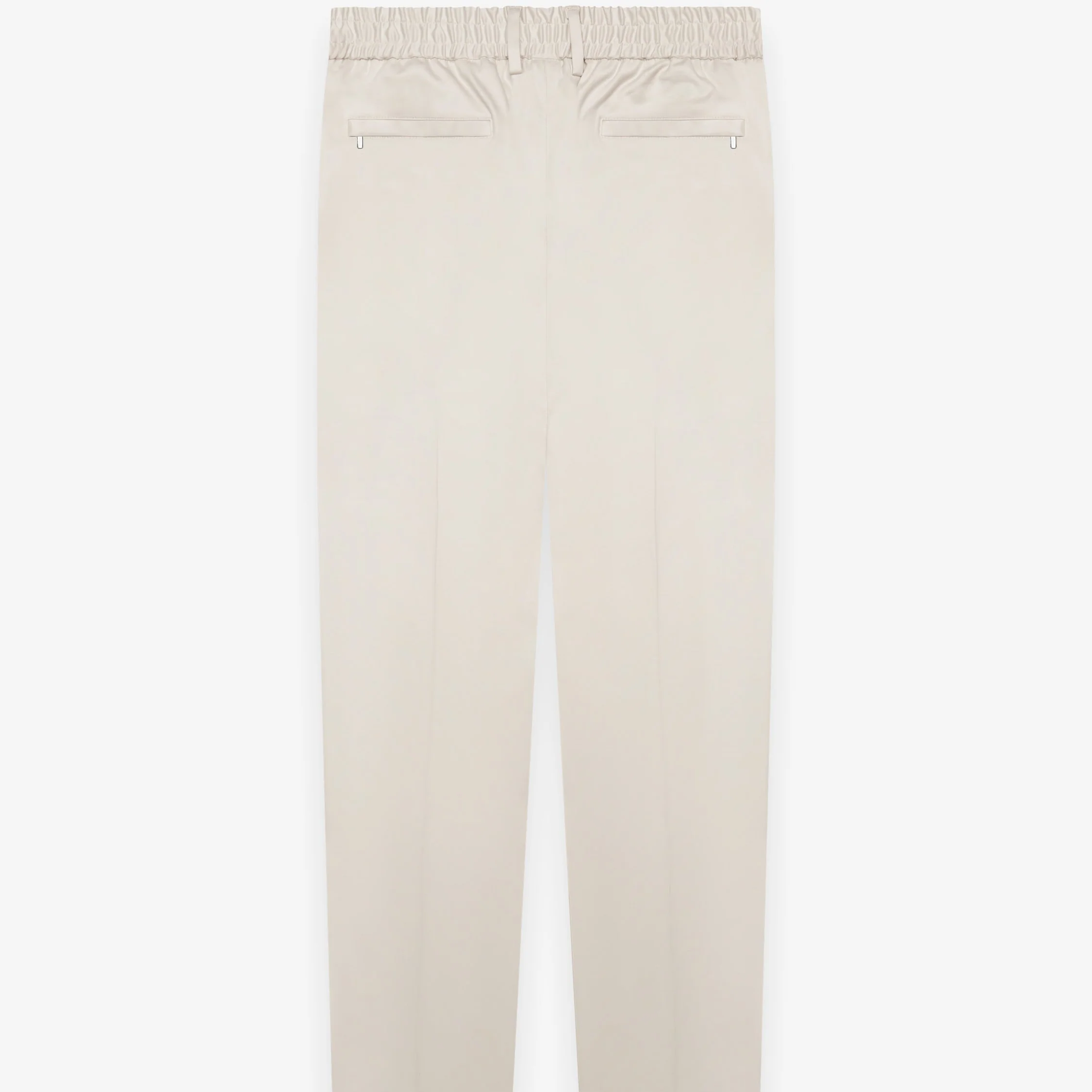 VALENZA - SUPIMA TAPERED TROUSER - PEARL GREY - Image 2