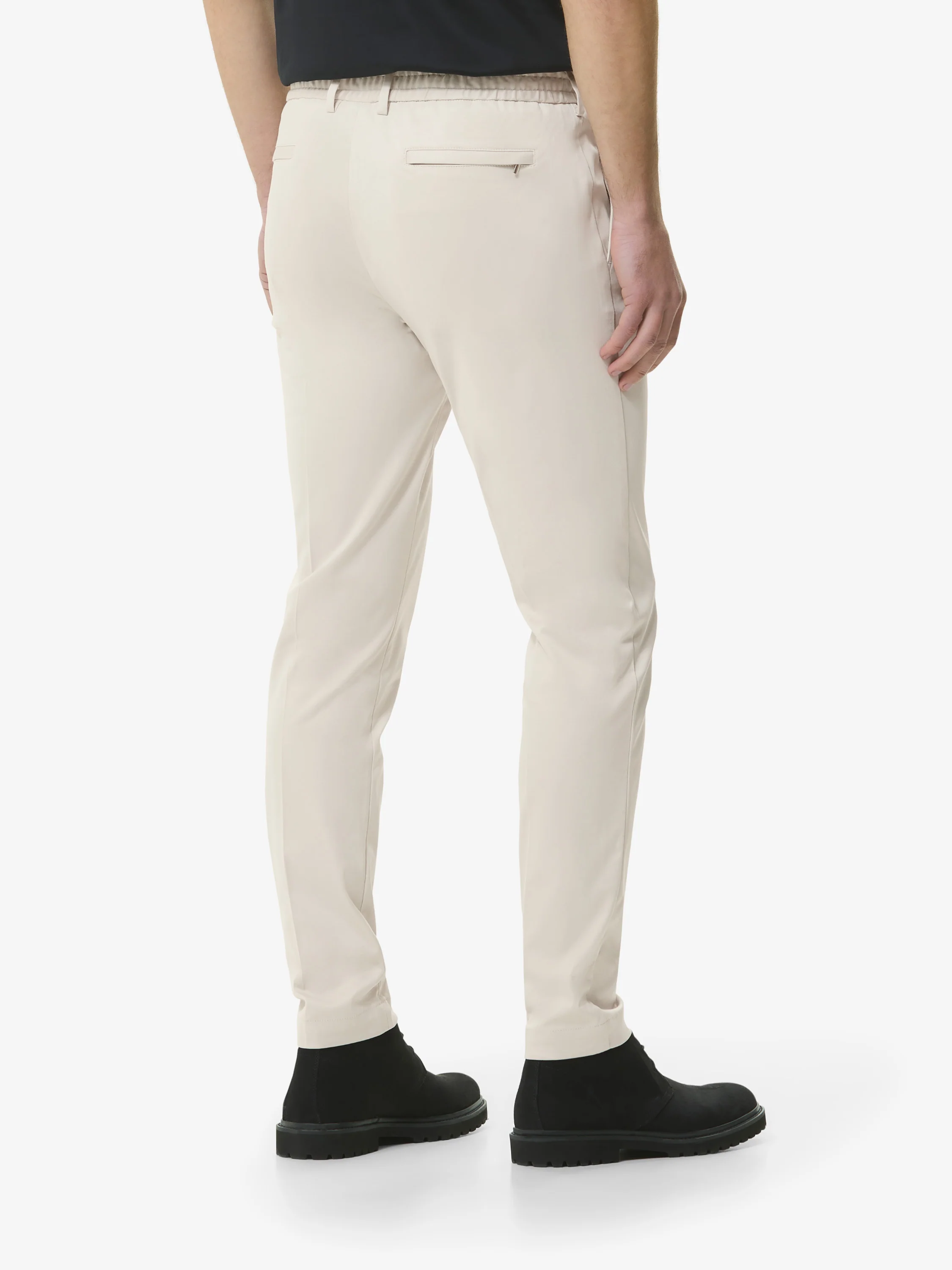 VALENZA - SUPIMA TAPERED TROUSER - PEARL GREY - Image 4