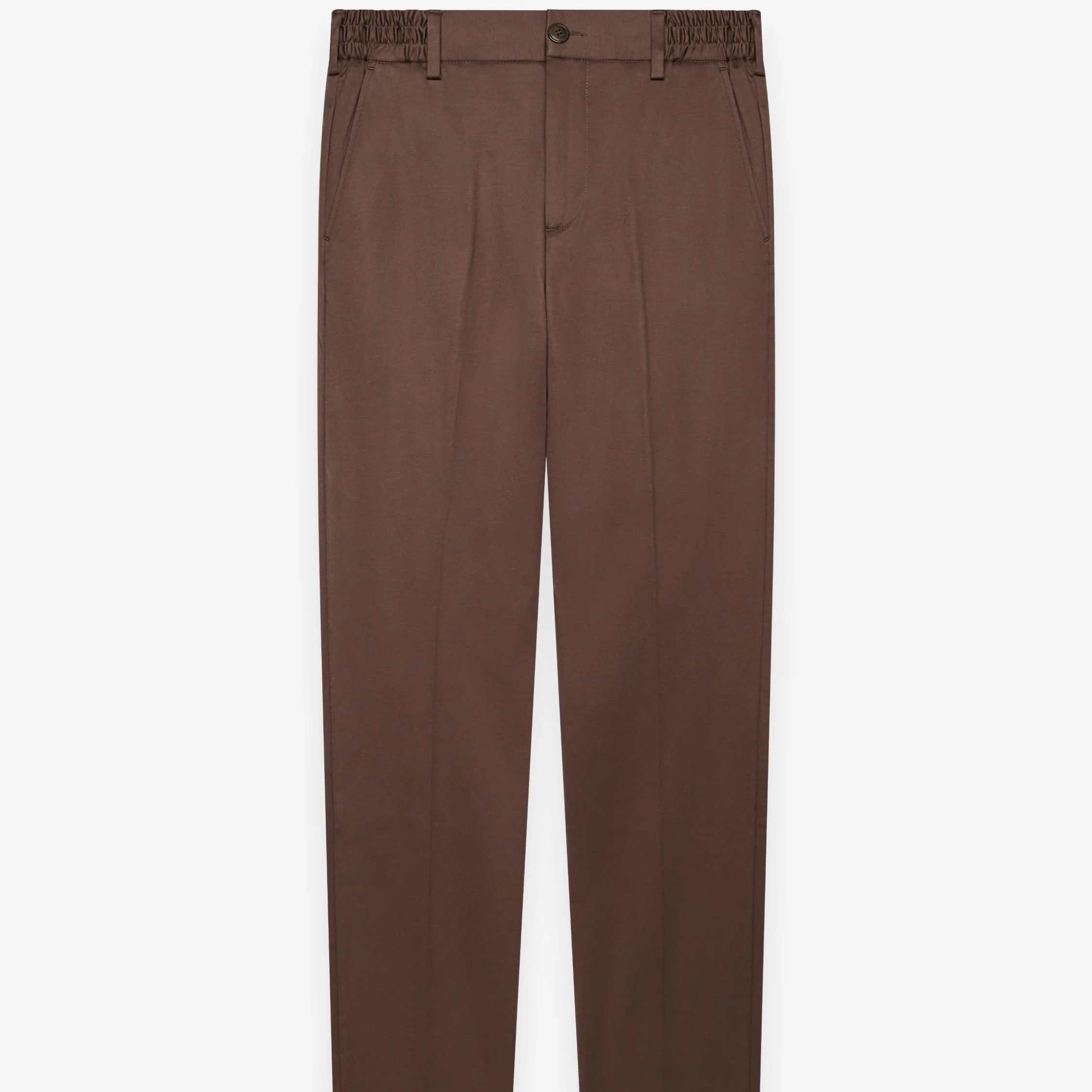 VALENZA - SUPIMA TAPERED TROUSER - EBONY BROWN