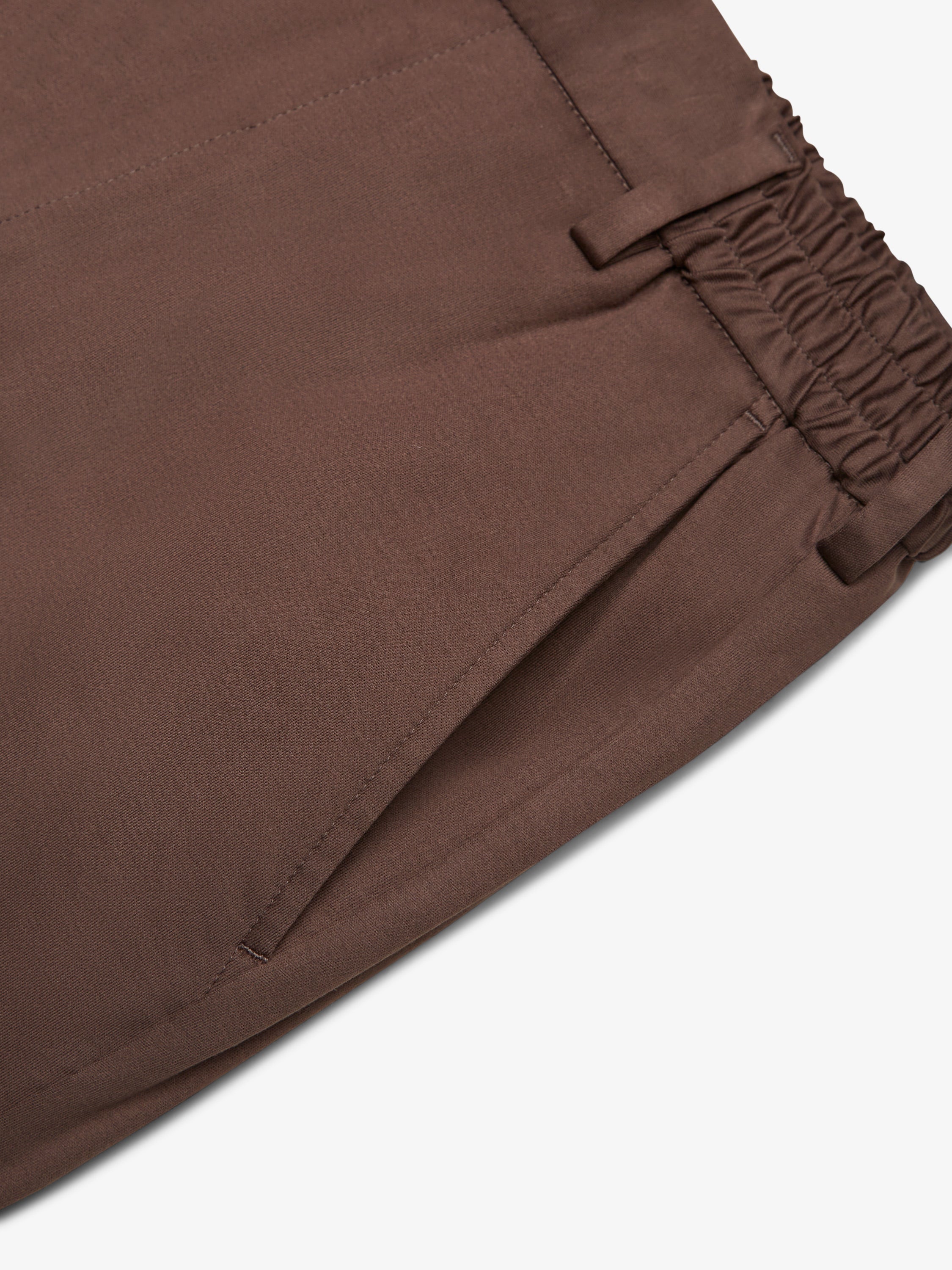 VALENZA - SUPIMA TAPERED TROUSER - EBONY BROWN - Image 3