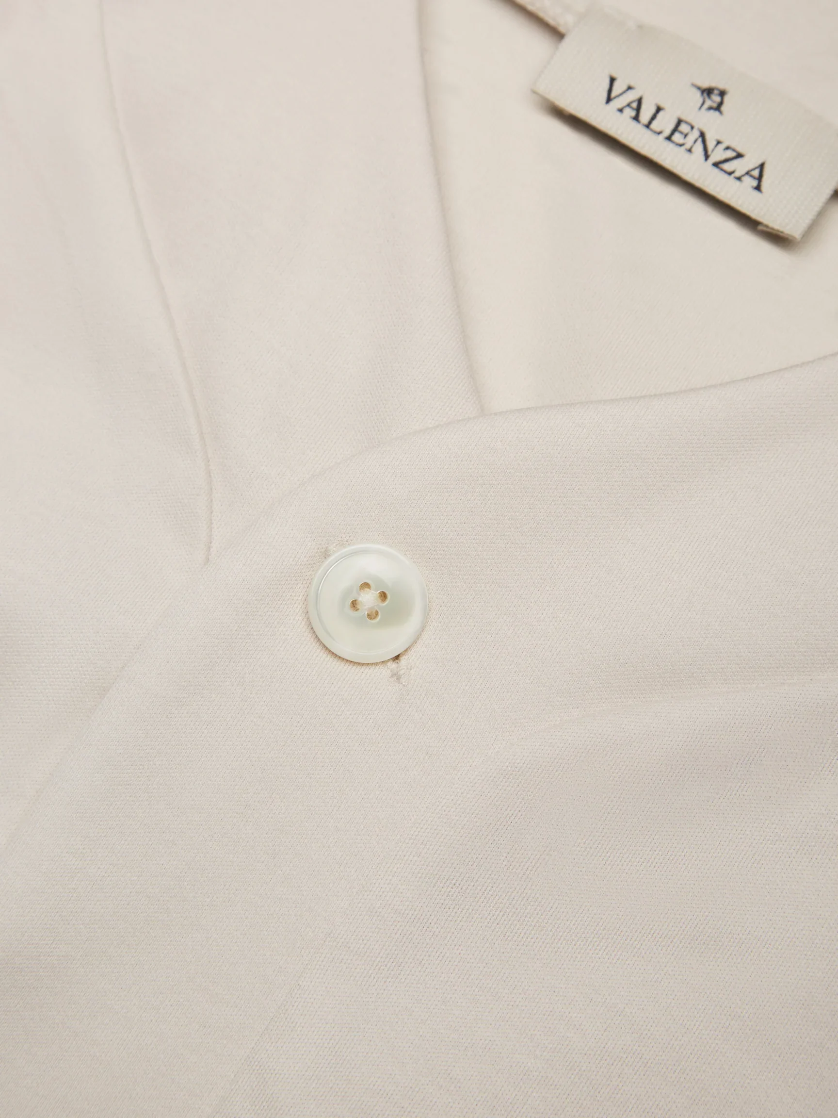 VALENZA - SUPIMA BASEBALL SHIRT S/S - PEARL GREY - Image 3