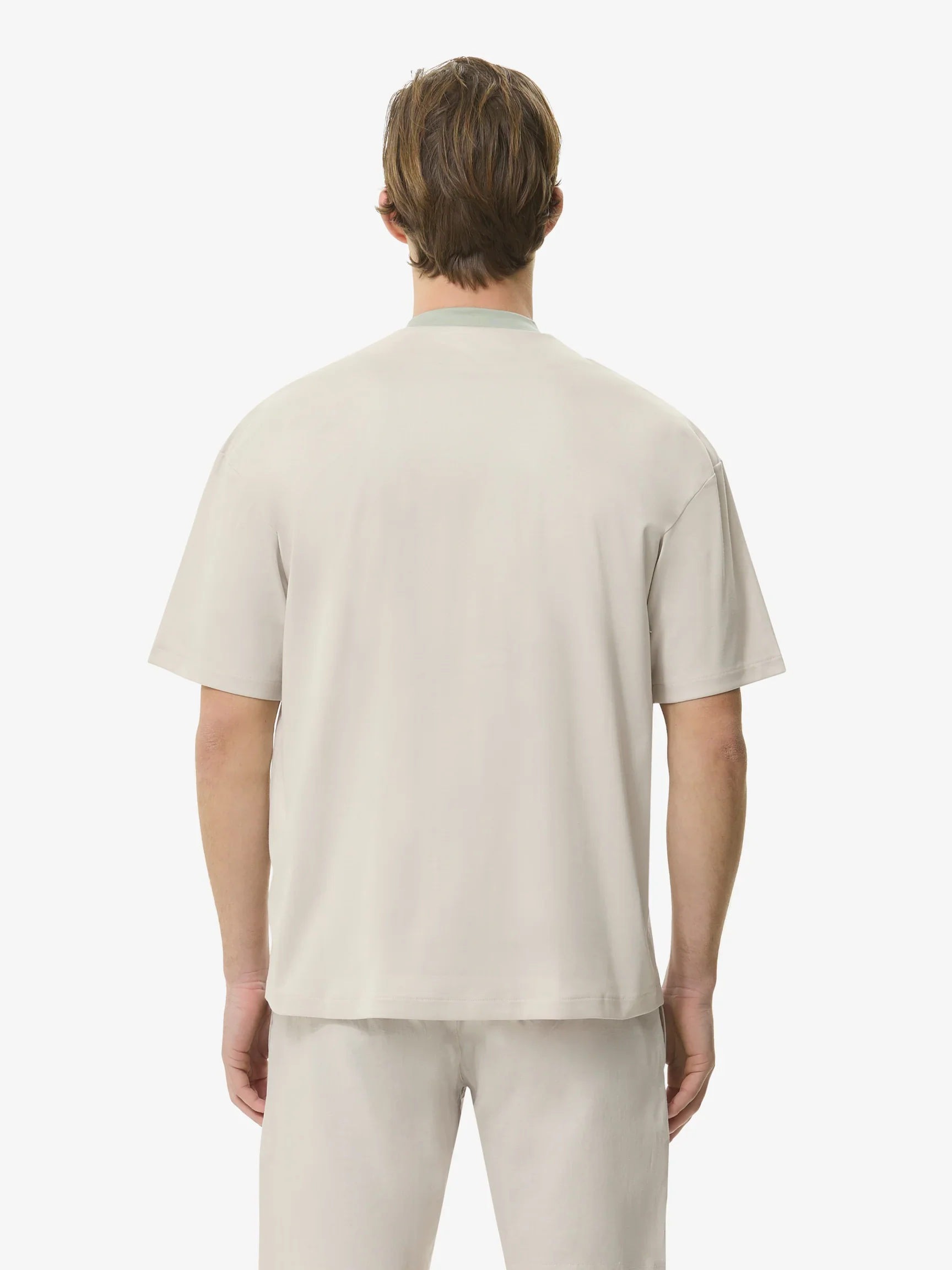 VALENZA - SUPIMA BASEBALL SHIRT S/S - PEARL GREY - Image 5
