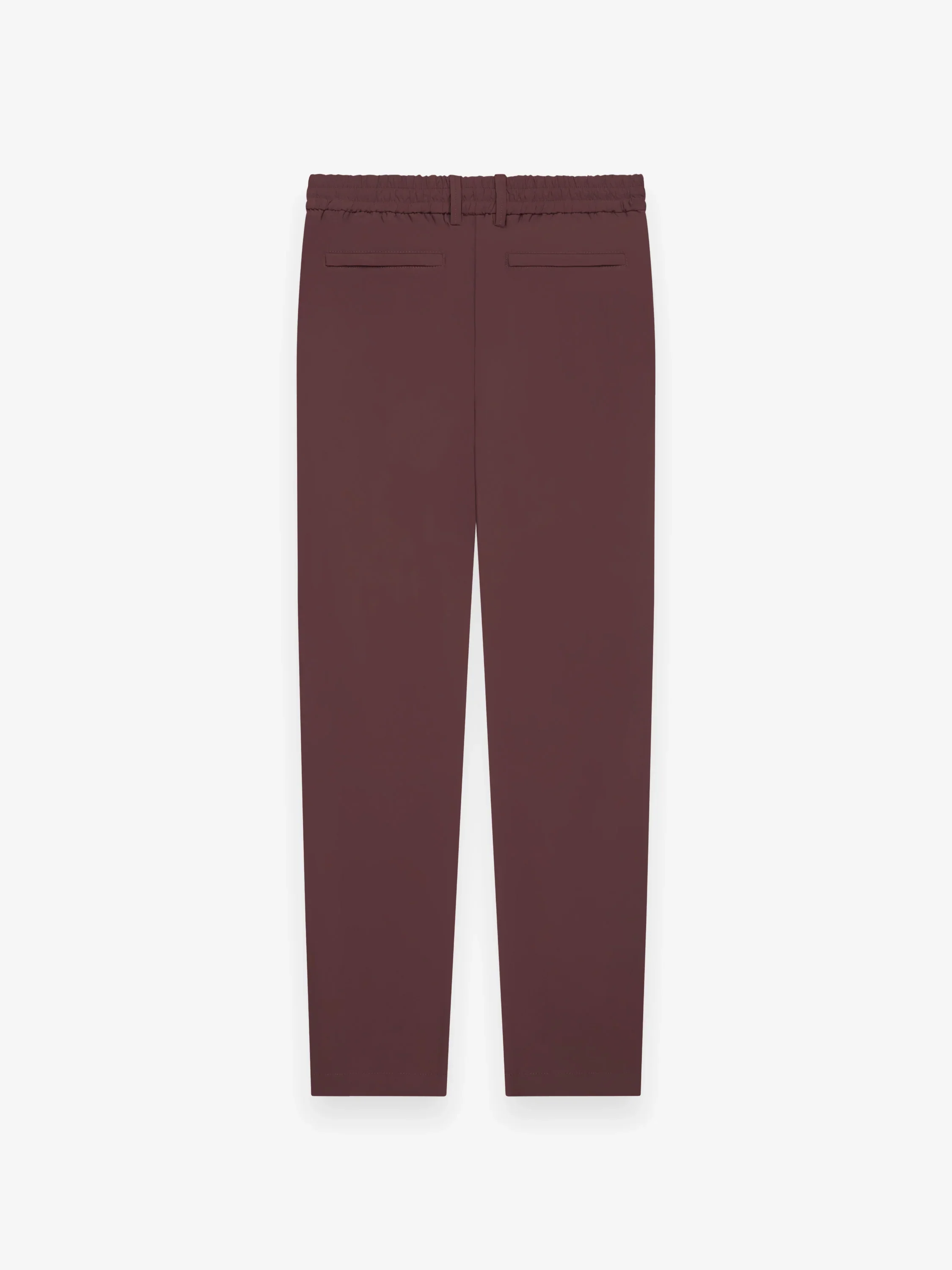 VALENZA- WARM TECH STRETCH TAPERED TROUSERS - DARK SIENNA - Image 2