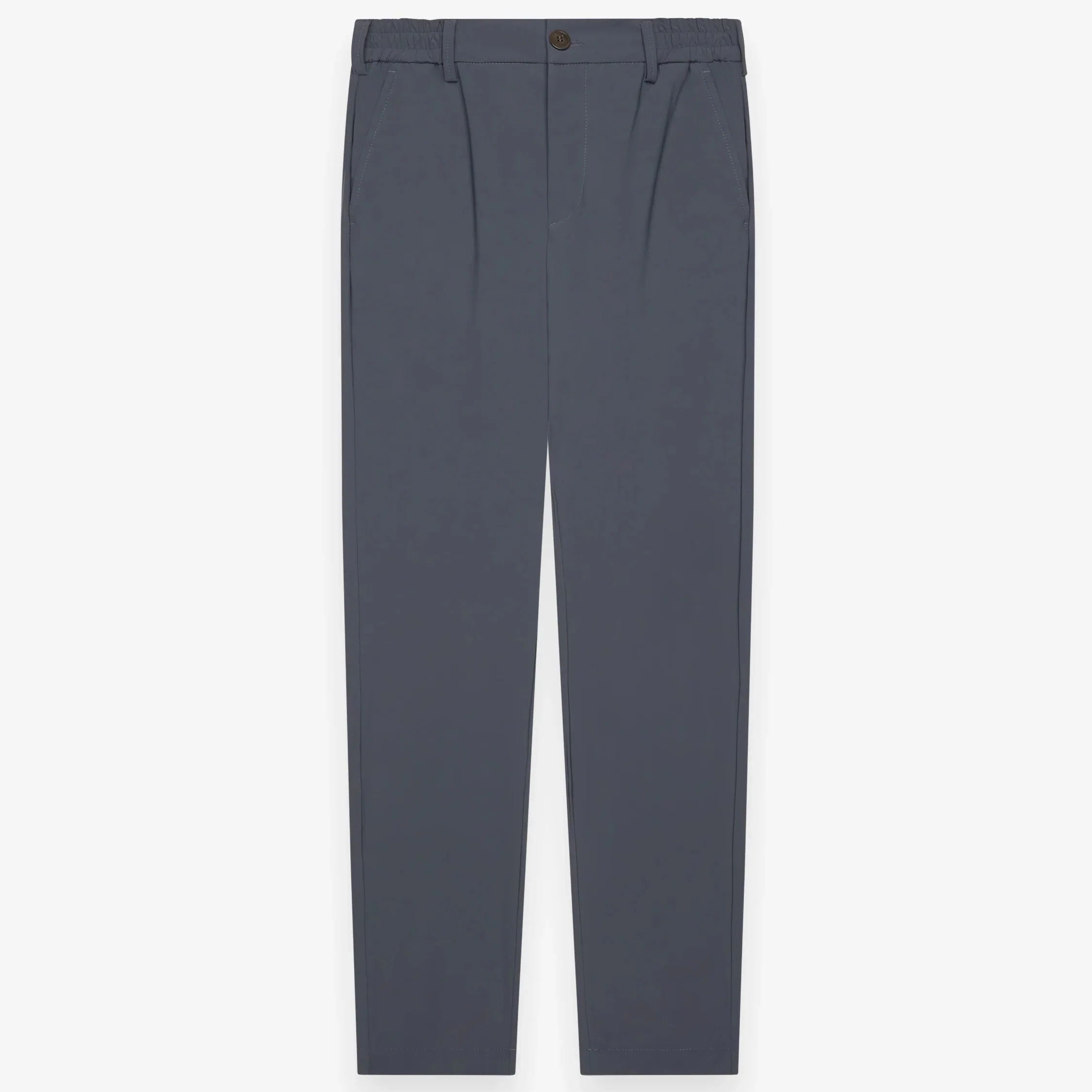 VALENZA- WARM TECH STRETCH TAPERED TROUSERS - DARK GREY