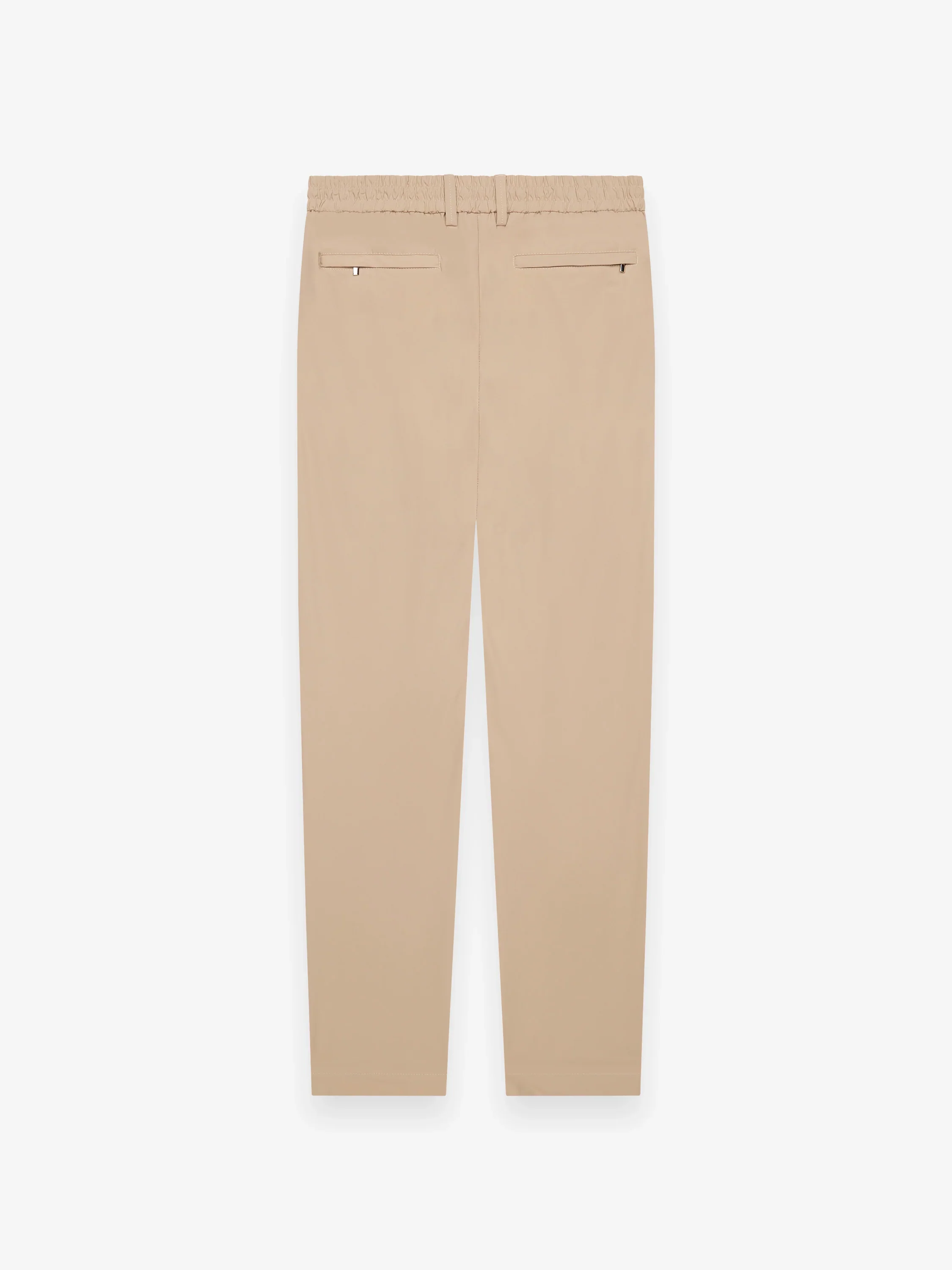 VALENZA- WARM TECH STRETCH TAPERED TROUSERS - BEIGE - Image 2